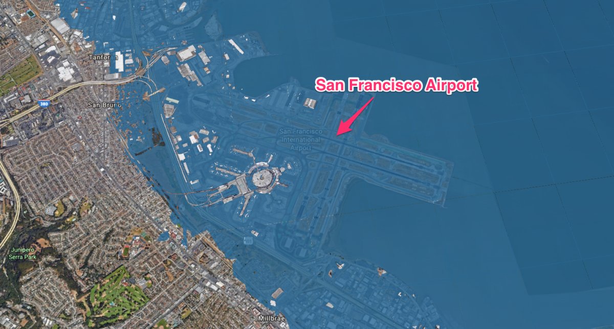 فرودگاه سانفرانسیکو در زیر آب